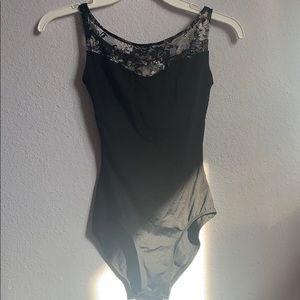 Black ballet leotard
